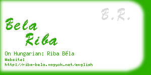 bela riba business card